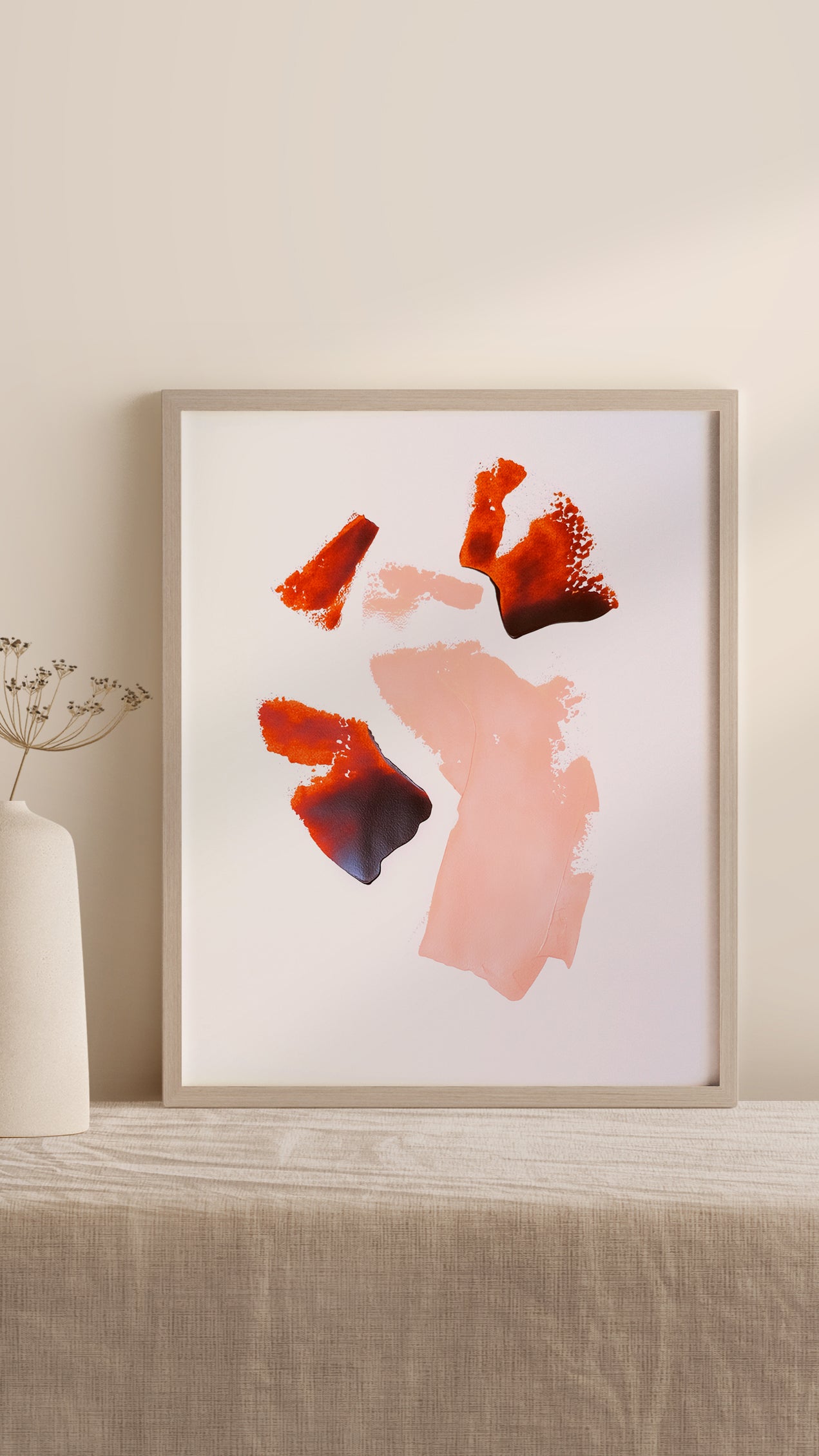 Koi. Abstract painting 56x76cm